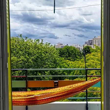 דירה Canopee, Paisible, Chaleureux, Lumineux, Balcon פריז